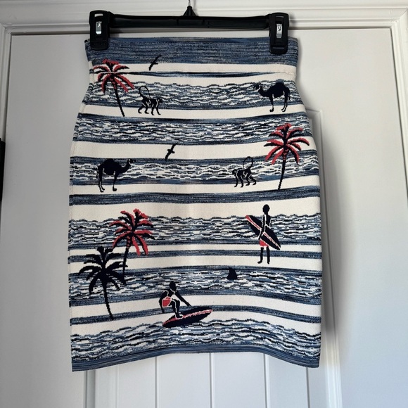 BCBGMAXAZRIA Pavel Surf Knit Jacquard Power Skirt - Picture 5 of 8